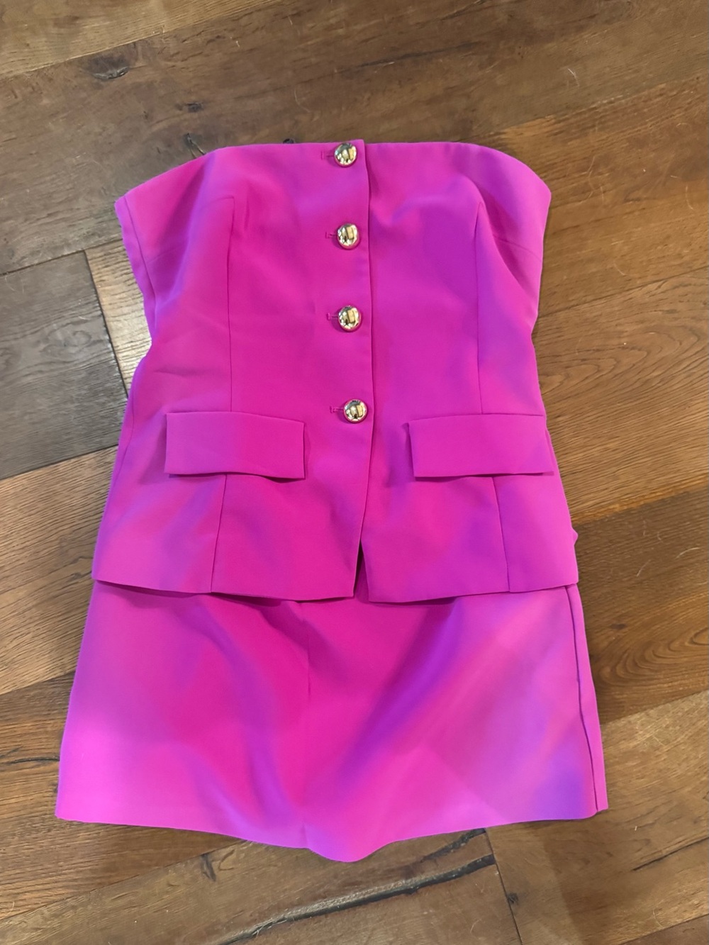NWT Amanda Uprichard Yadira dress/skort with gold buttons-Medium. Retails $260. - Picture 3 of 5